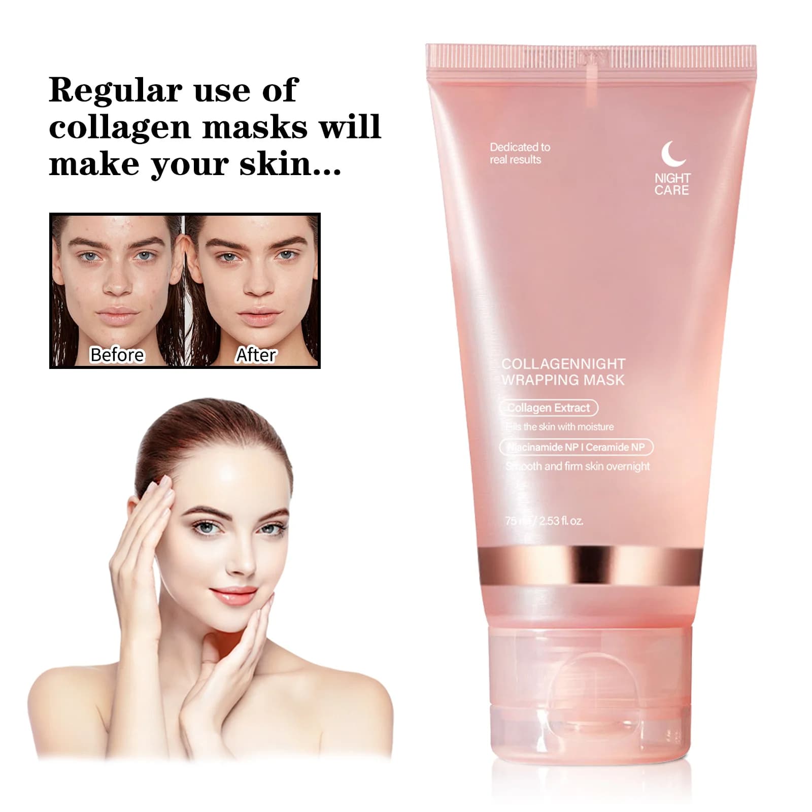 Collagen pulling night mask tube — image 4