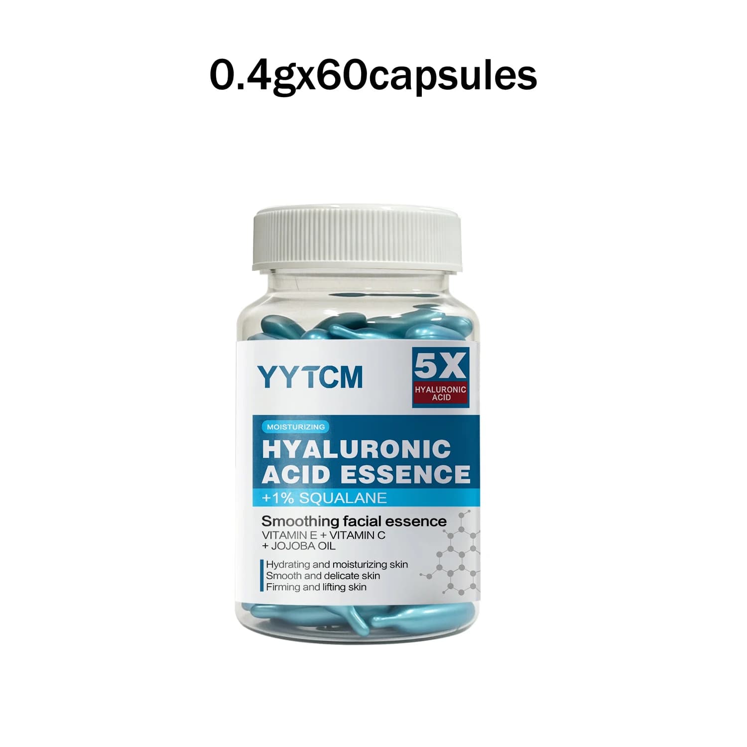 Hyaluronic acid moisturizing capsule essence bottle with capsules — image 7