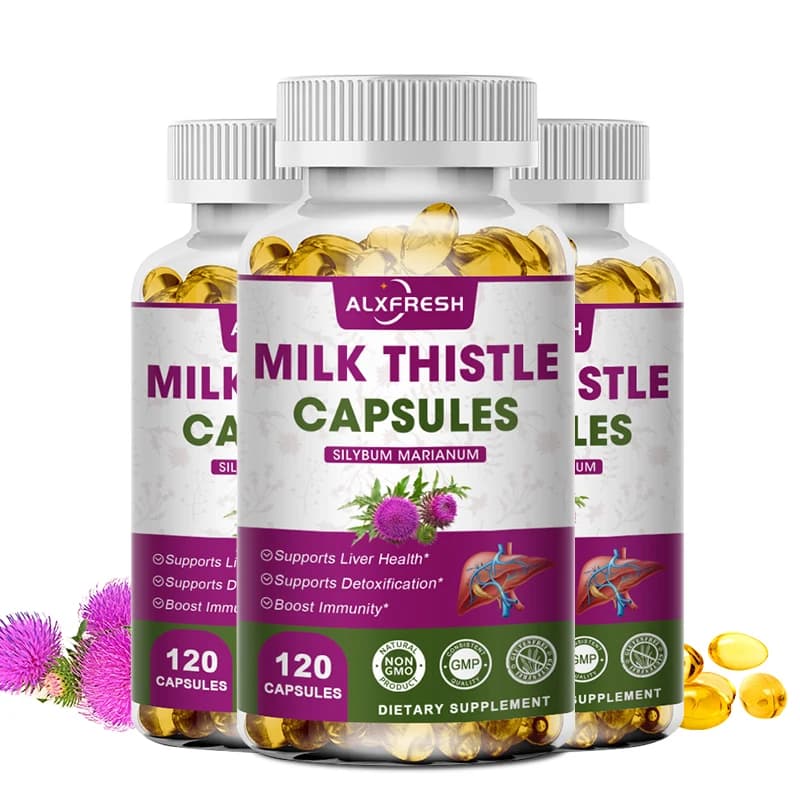 Bottle of milk thistle extract supplement — image 7
