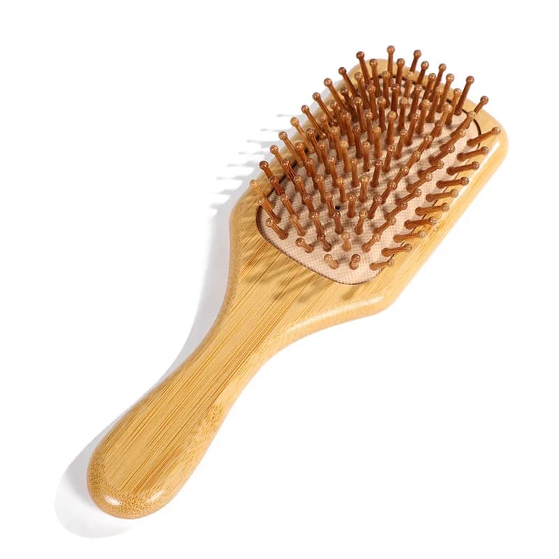 bamboo hair brush with air massage comb — image 6