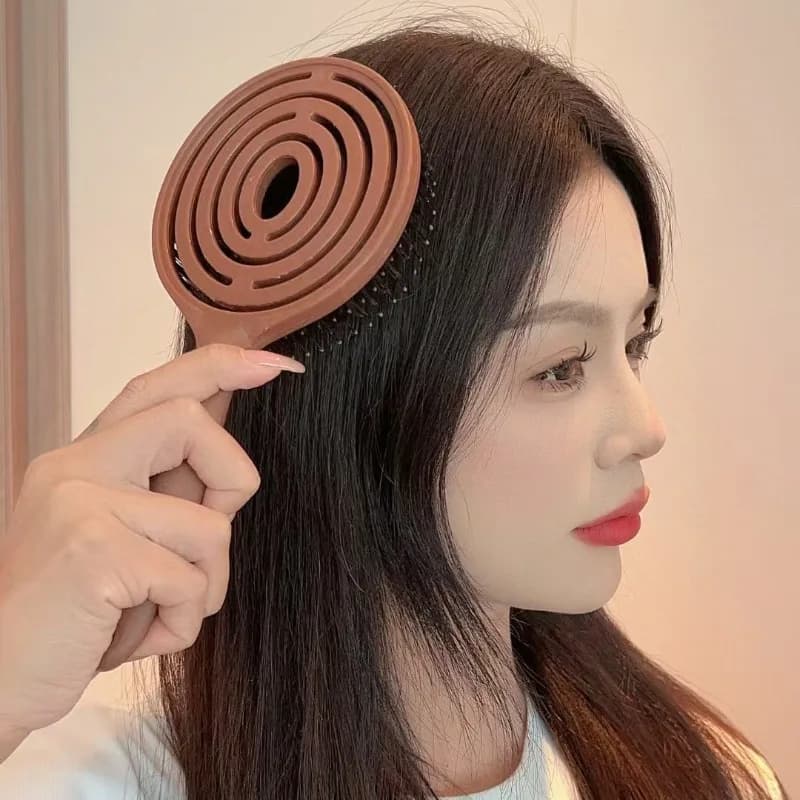 round boar bristle hair brush for volume — image 5