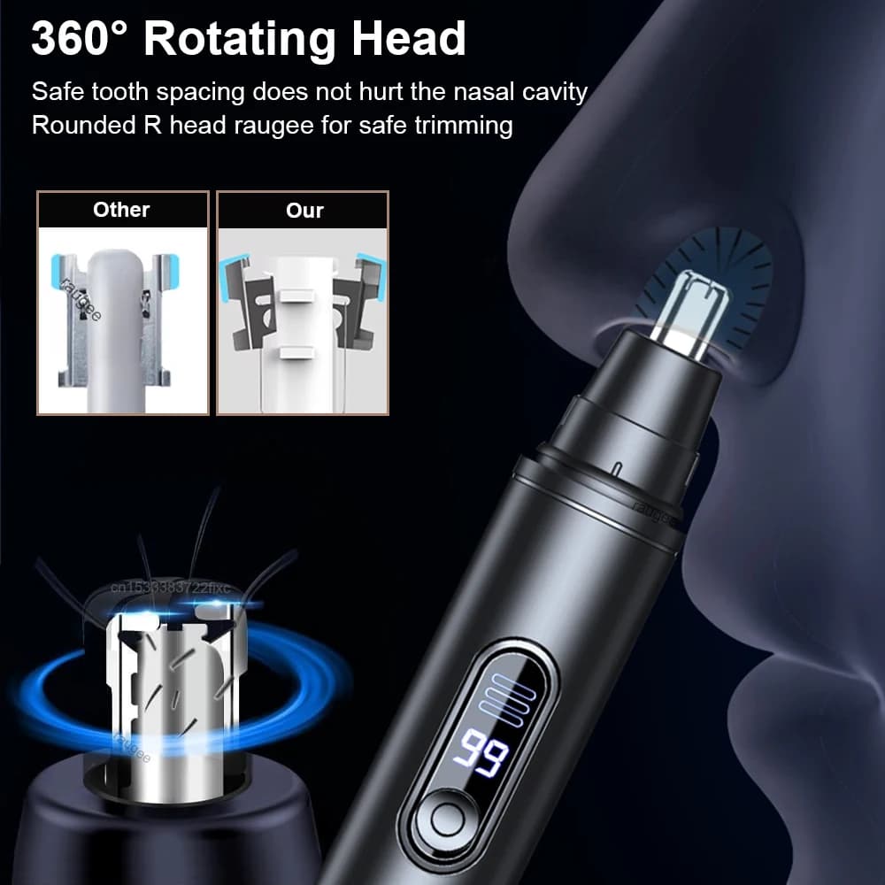USB rechargeable nose and ear hair trimmer — image 4