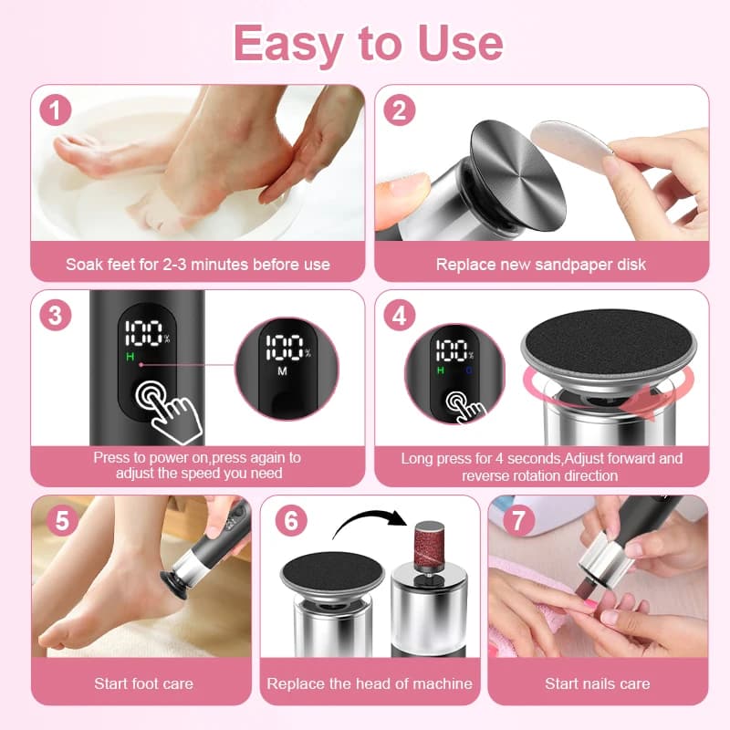 electric foot file and nail polisher — image 3