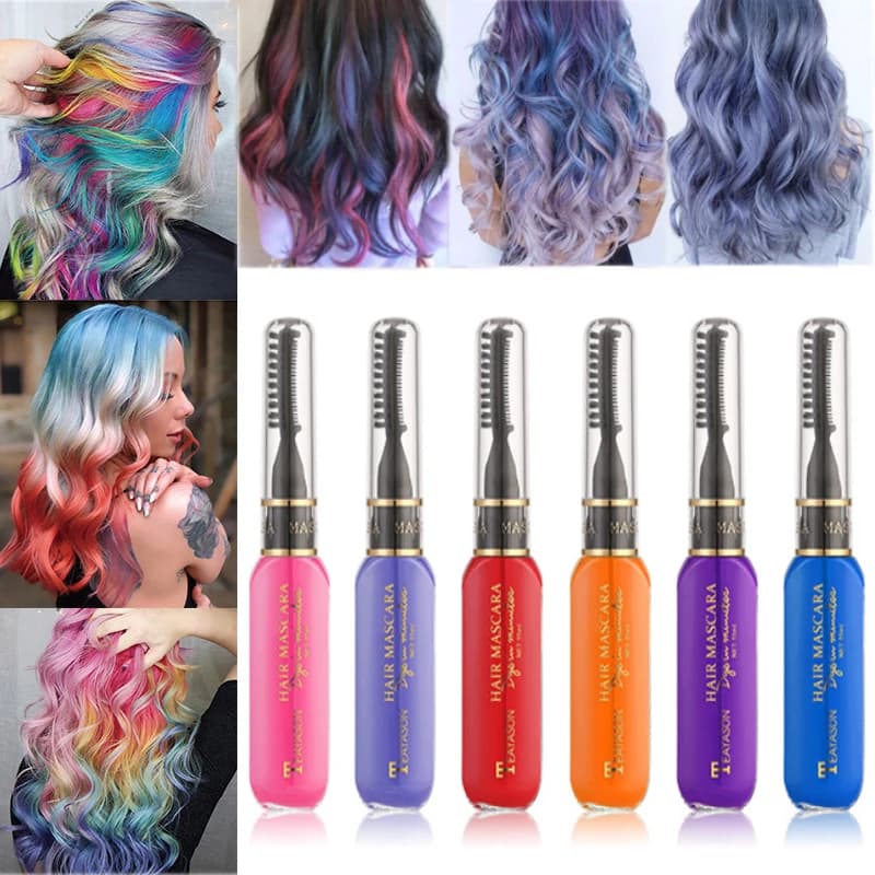 disposable colored hair mascara with multiple shades — image 1