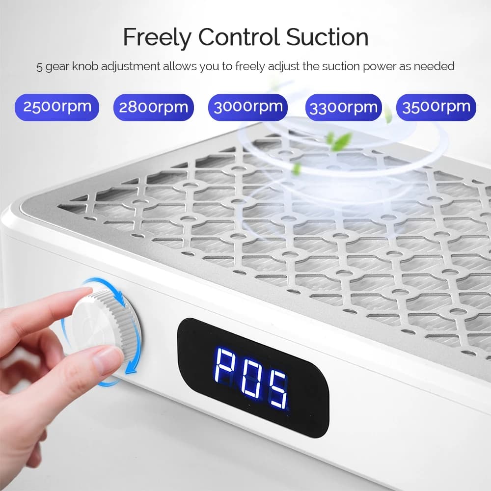 brushless turbo nail dust vacuum cleaner — image 3