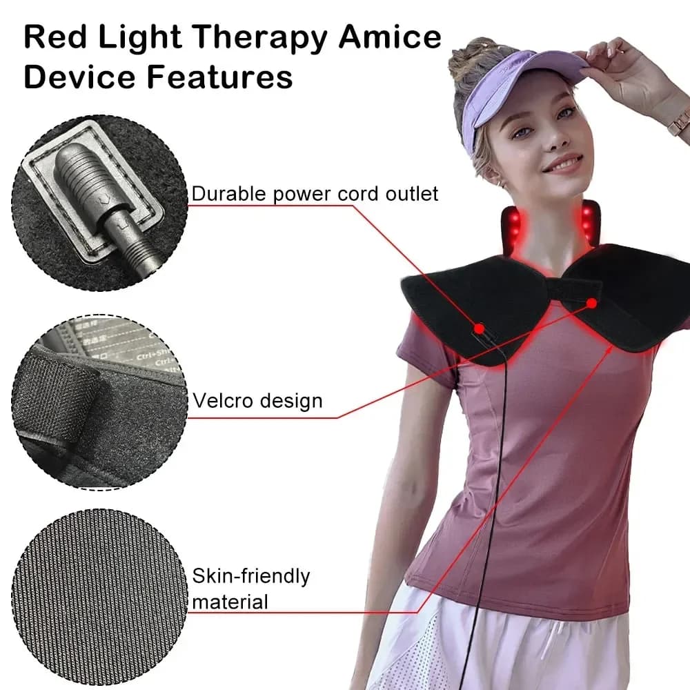 wearable red light therapy pad for shoulder and neck — image 3