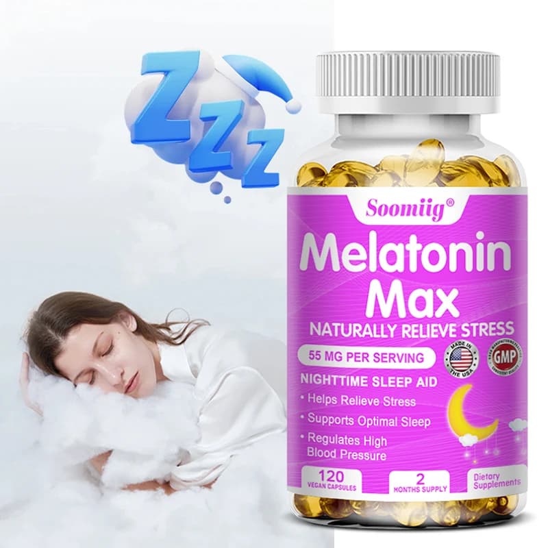 bottle of melatonin 55mg with MSM, zinc, vitamin D3 and B6 — image 6