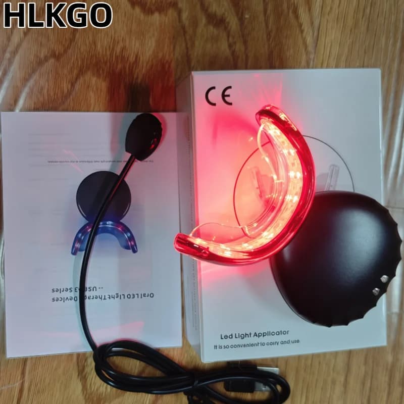 Red and Blue Light Therapy Device for Tooth Pain Relief