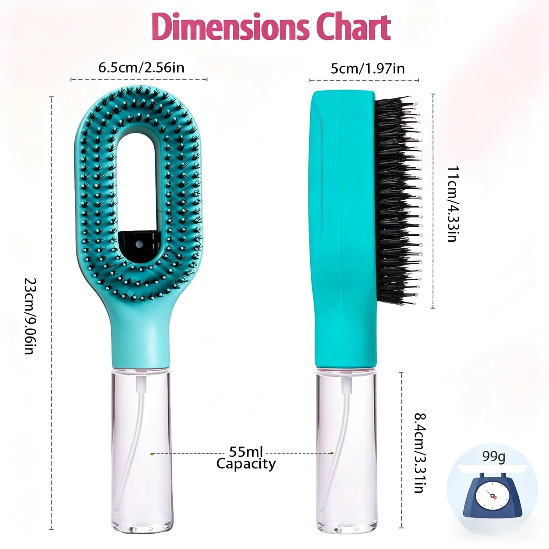 dual-spray massage comb for scalp — image 5