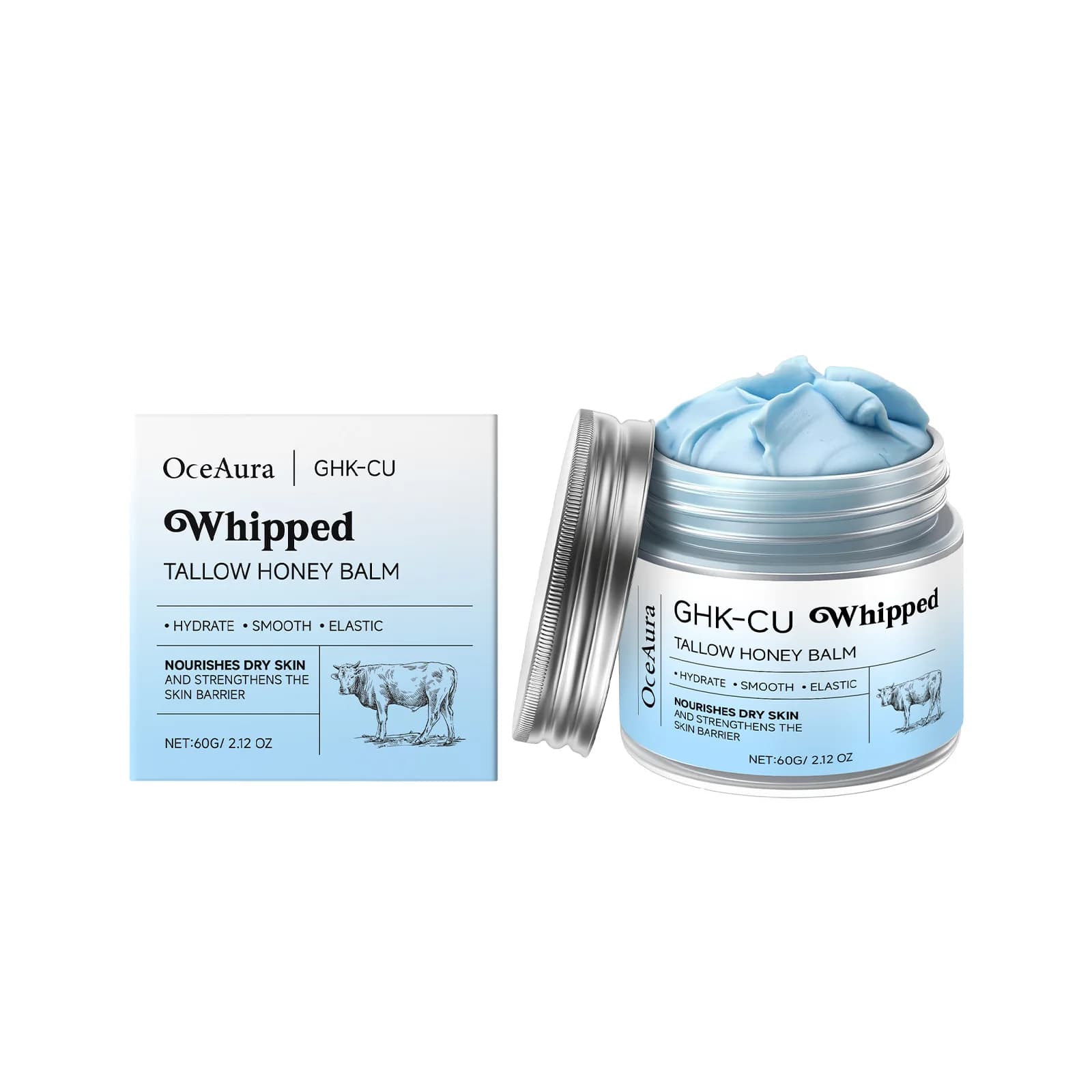 whipped beef tallow honey balm jar — image 7