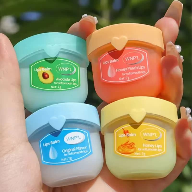 Fruit-flavored lip balm tubes in a set — image 3