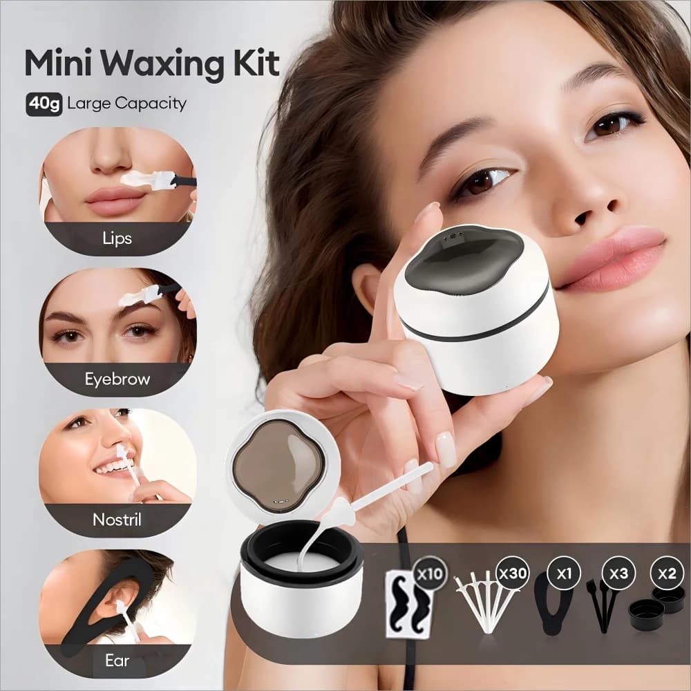 compact wax heater with silicone bowl — image 1
