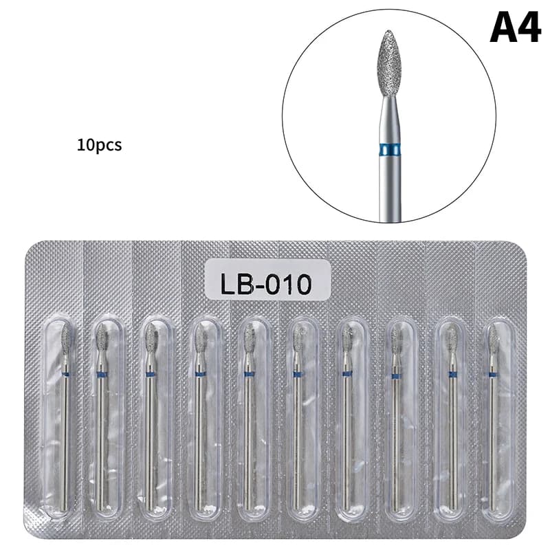 Set of 10 milling cutter bits for electric nail drill — image 8