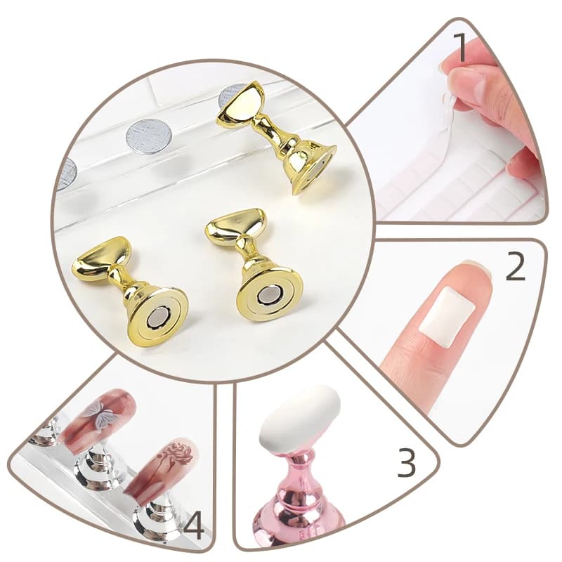 magnetic crystal nail tip practice stand set of 5 — image 4