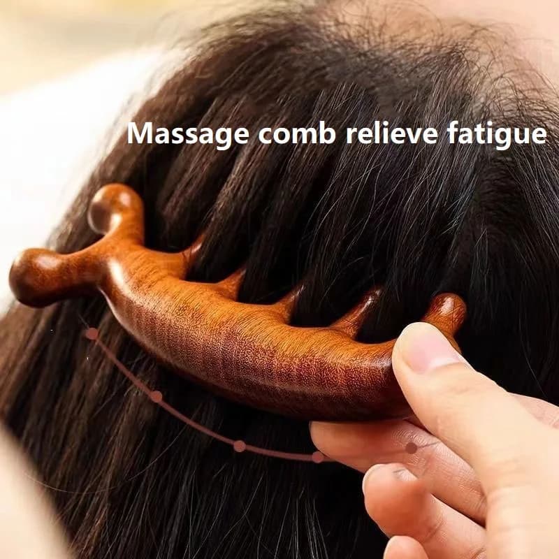 Wooden scalp massage comb — image 5