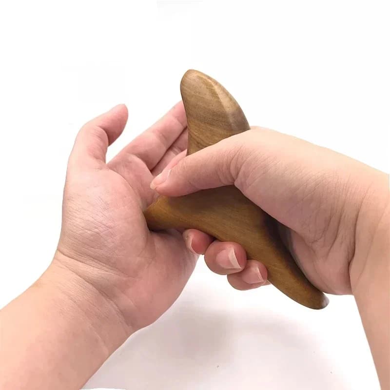 wooden trigger point gua sha massage tool — image 3