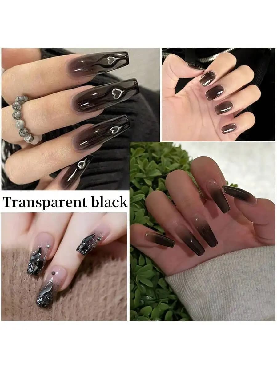 black gel nail polish bottle 15ml — image 4