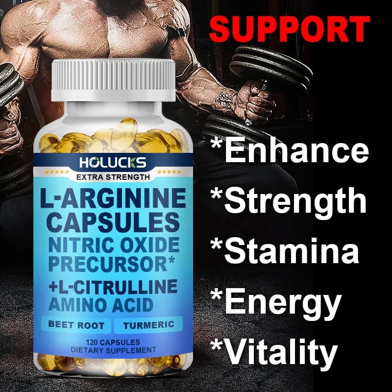 L-Arginine and L-Citrulline capsules bottle — image 3