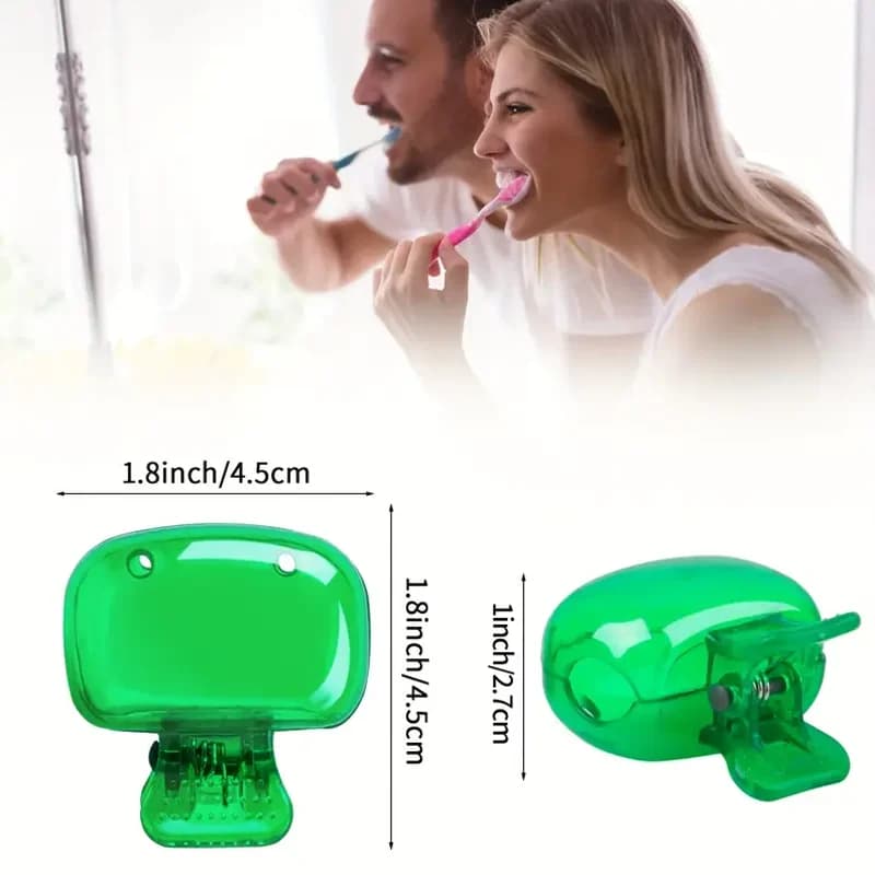 four‑piece toothbrush storage clip for travel — image 4