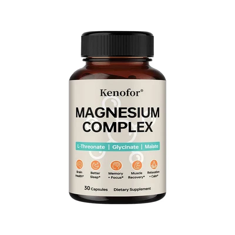 bottles of magnesium complex supplement with threonine glycine malate — image 7