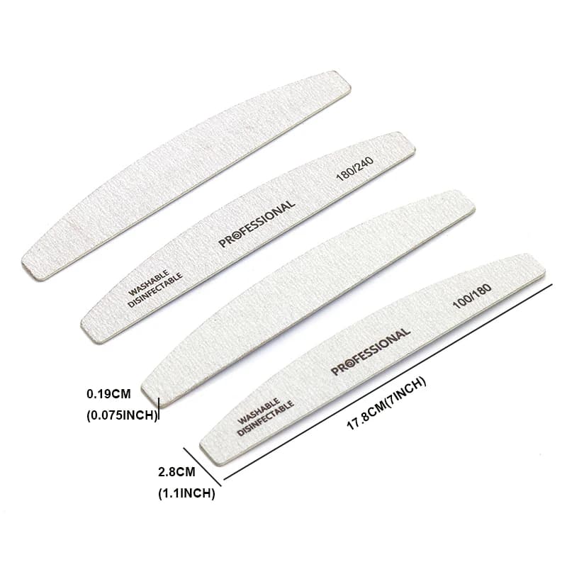 Set of 10 double‑sided wooden nail files with 100/180/240 grit — image 5