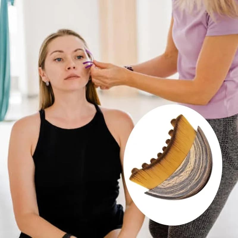 soft facial sculpting brush for eye and neck lymphatic drainage — image 4