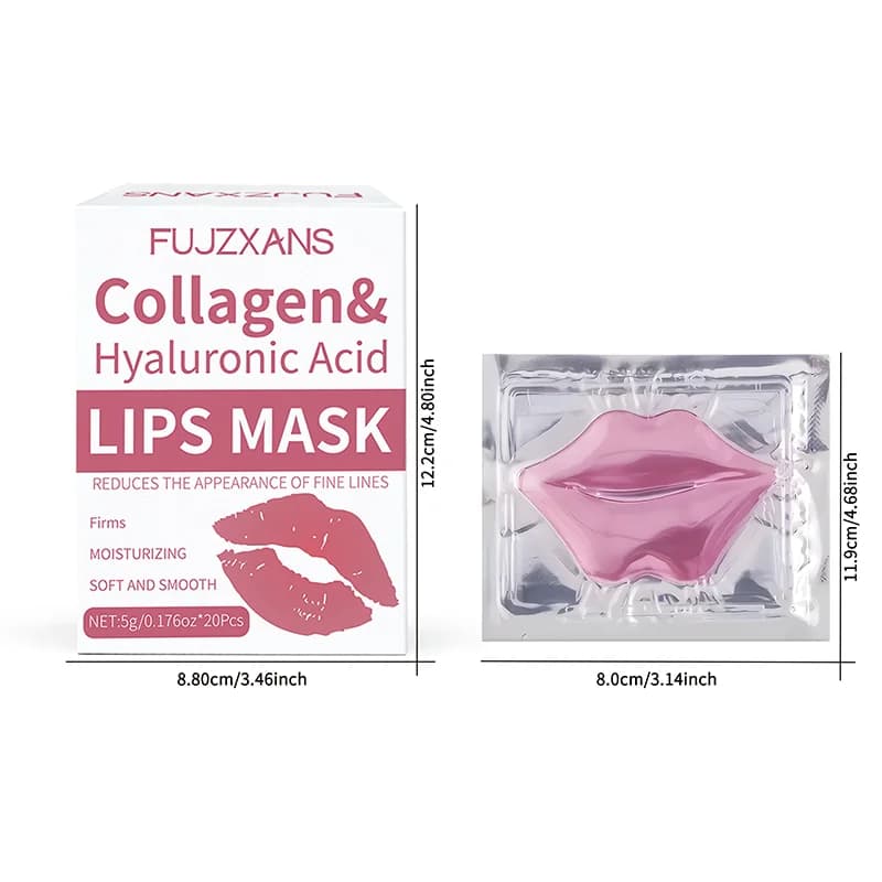 Pink lip mask sheet on a white background — image 6
