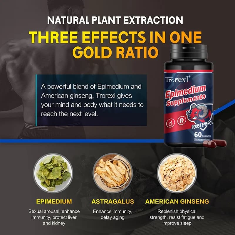 bottles of men's endurance supplement with eleuthero, wolfberry, epimedium — image 4