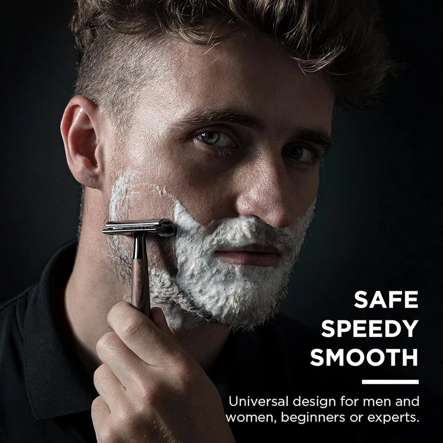 double edge safety razor with zinc alloy handle and Swiss blades — image 6