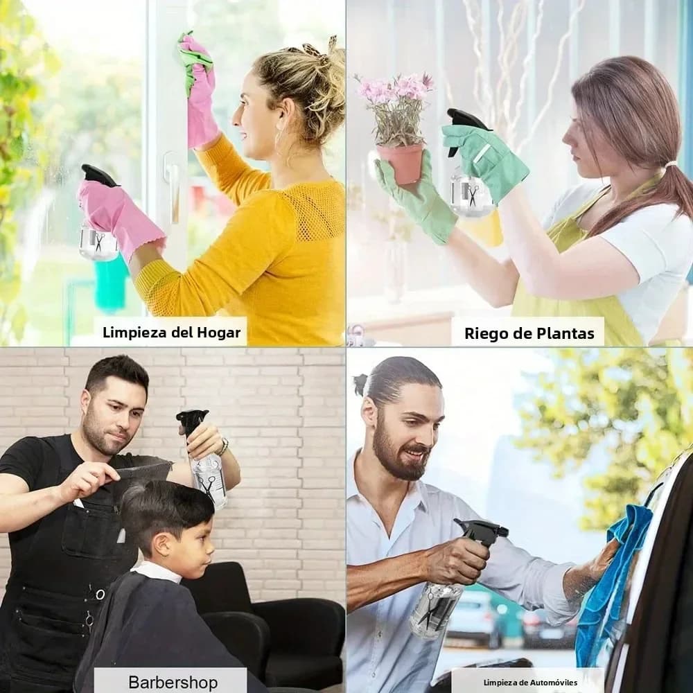 handheld water sprayer with neck duster brush for barbers — image 4