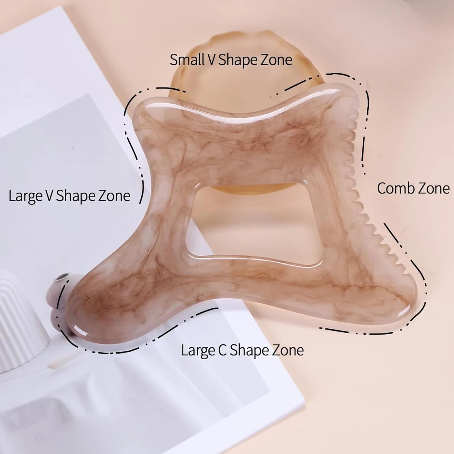 large resin gua sha body massage tool — image 5