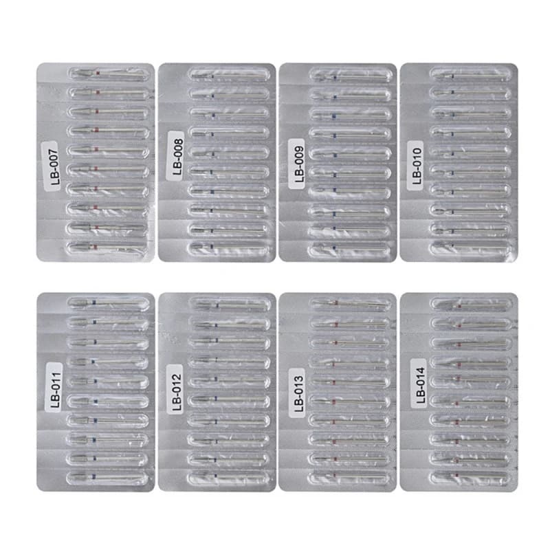 Set of 10 milling cutter bits for electric nail drill — image 4