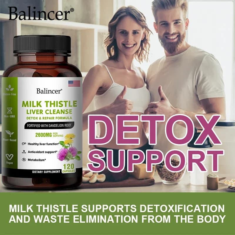 milk thistle and dandelion root liver support capsules — image 3