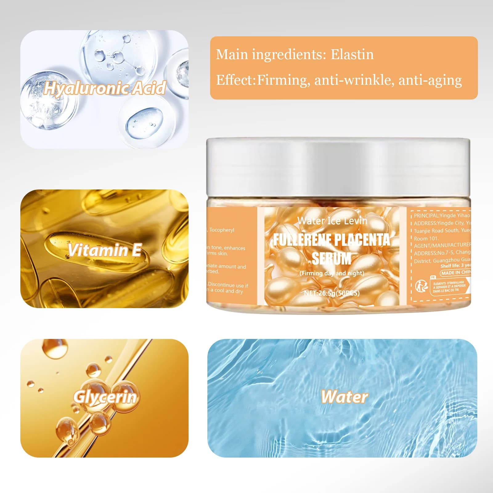 collagen face care capsules in a bottle — image 2