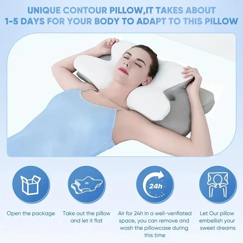 Memory Foam Neck Pillow – Slow Rebound Comfort