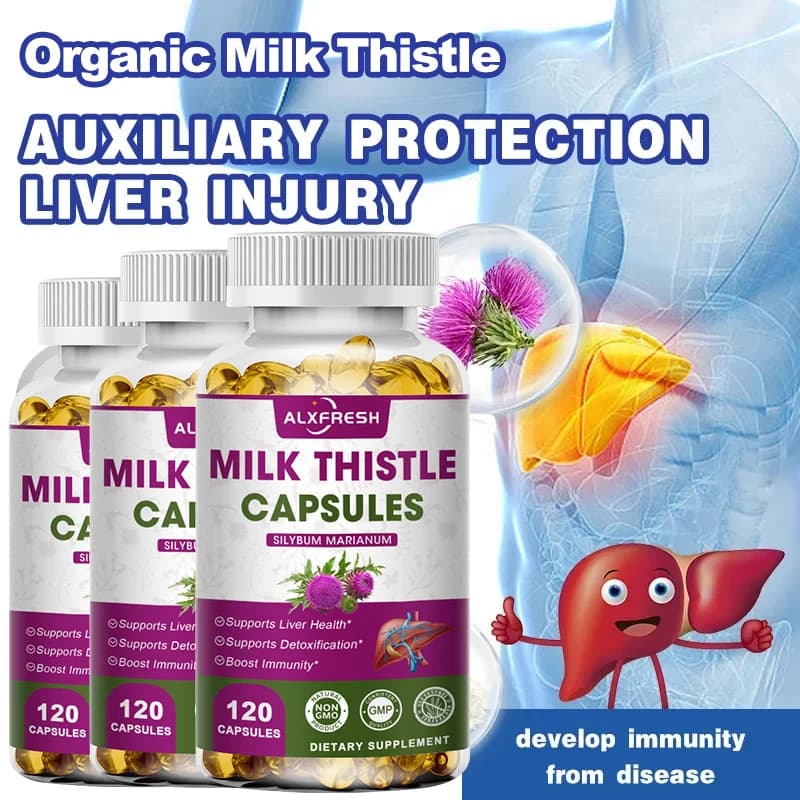 Bottle of milk thistle extract supplement — image 2