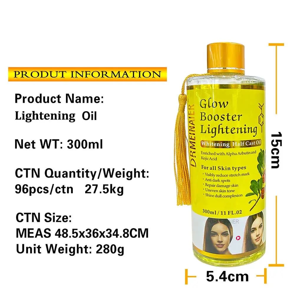 Kojic acid brightening massage oil bottle — image 6