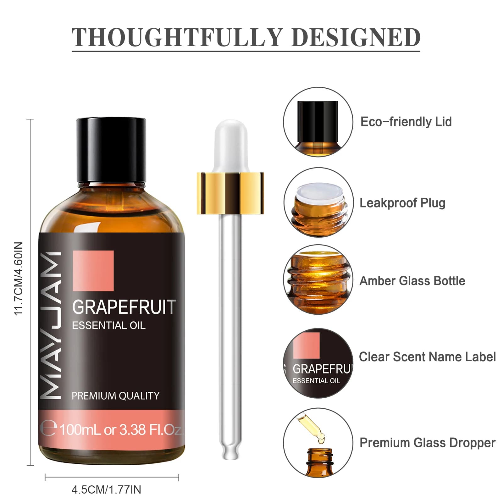 bottles of peppermint jasmine sweet orange essential oil — image 6