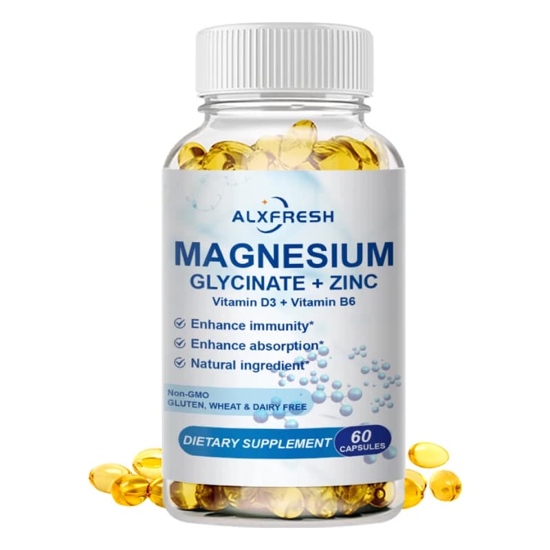 bottles of magnesium zinc vitamin d3 b6 supplement — image 7