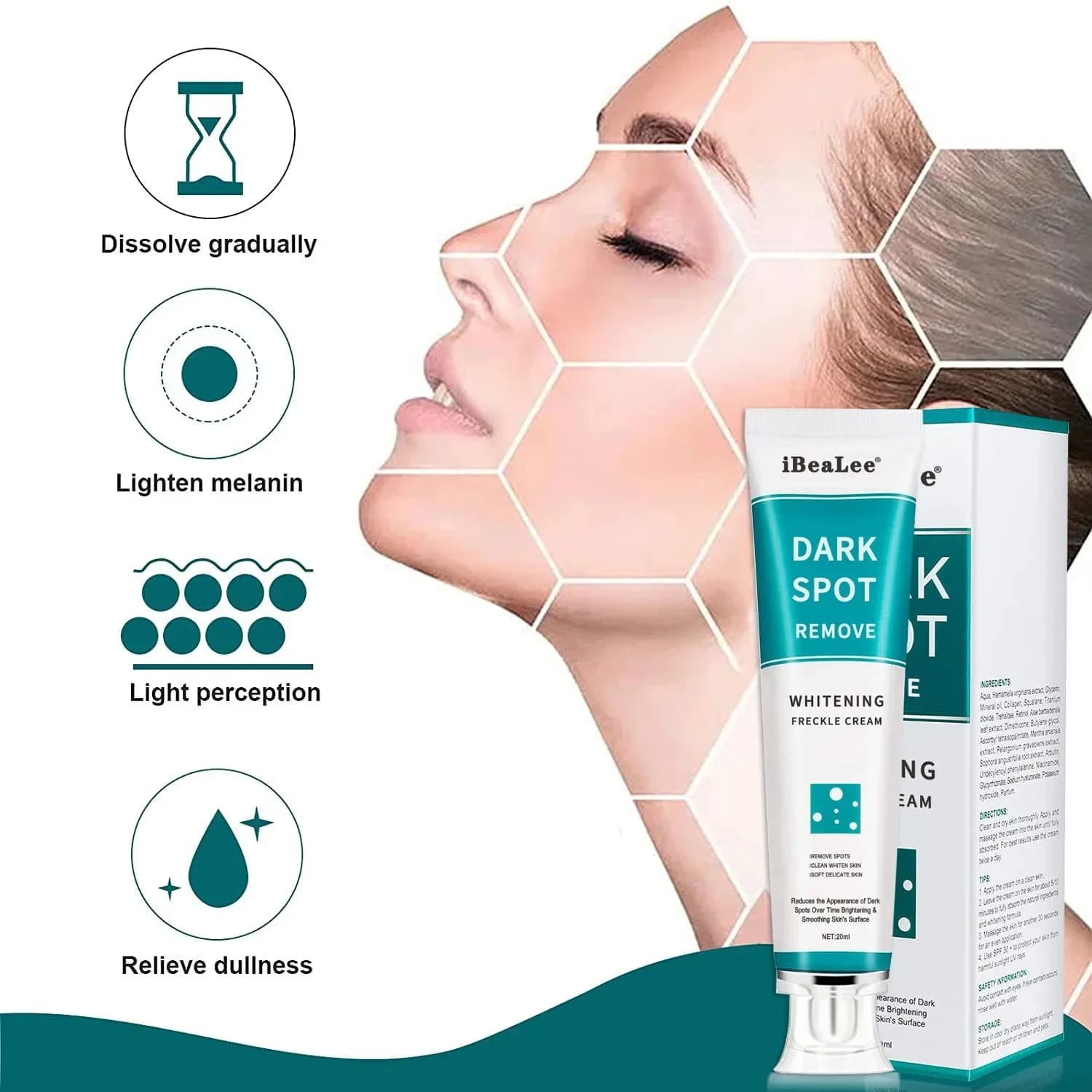 Niacinamide brightening face cream tube — image 3