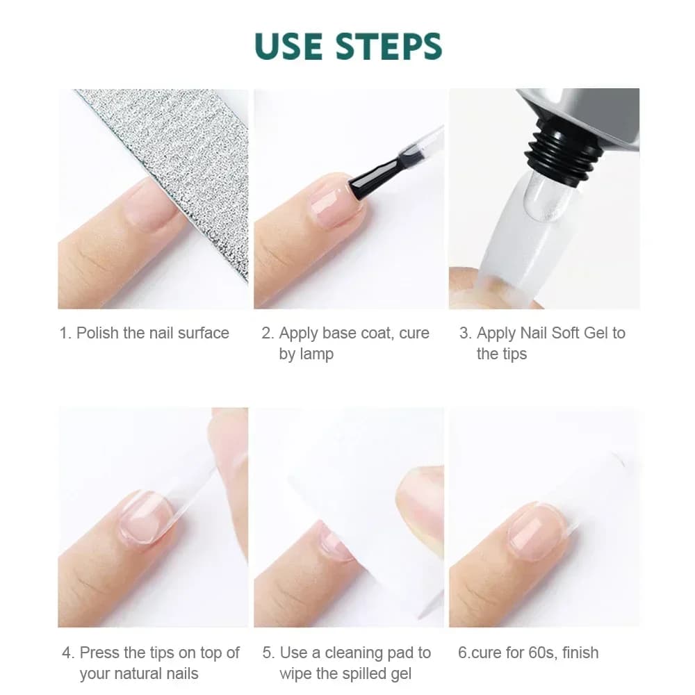 FUNMENTO soft nail tips gel glue 20 g tube — image 6