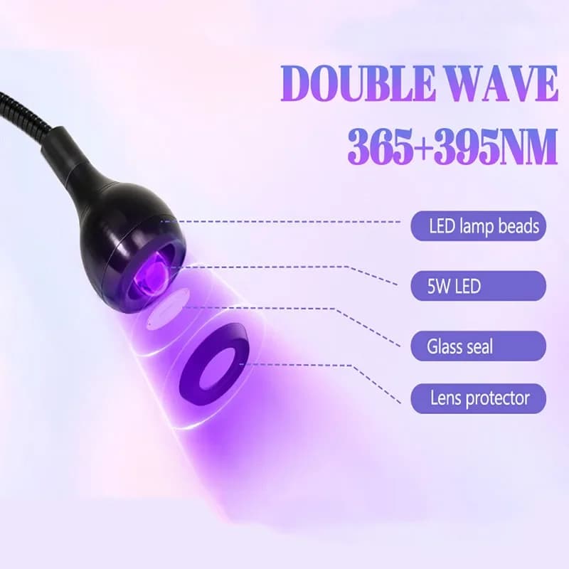 UV LED nail dryer with adjustable head and foot pedal — image 4