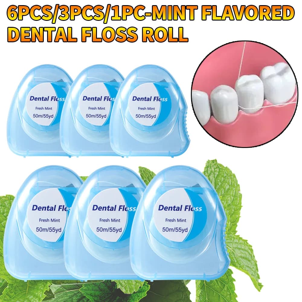 Mint Flavored Dental Floss – Compact Pack