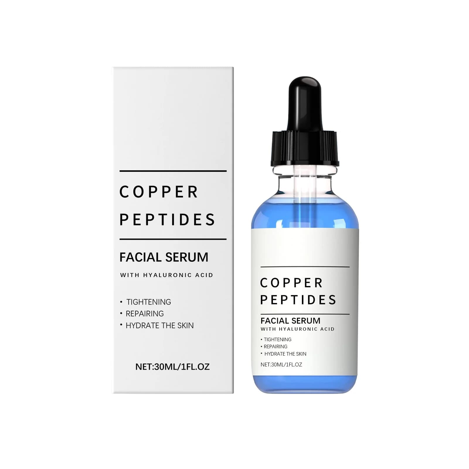 copper peptide anti-wrinkle face serum bottle — image 2