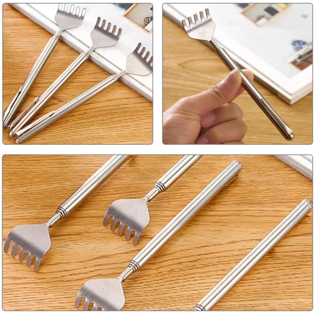 compact telescopic stainless steel back massager — image 5