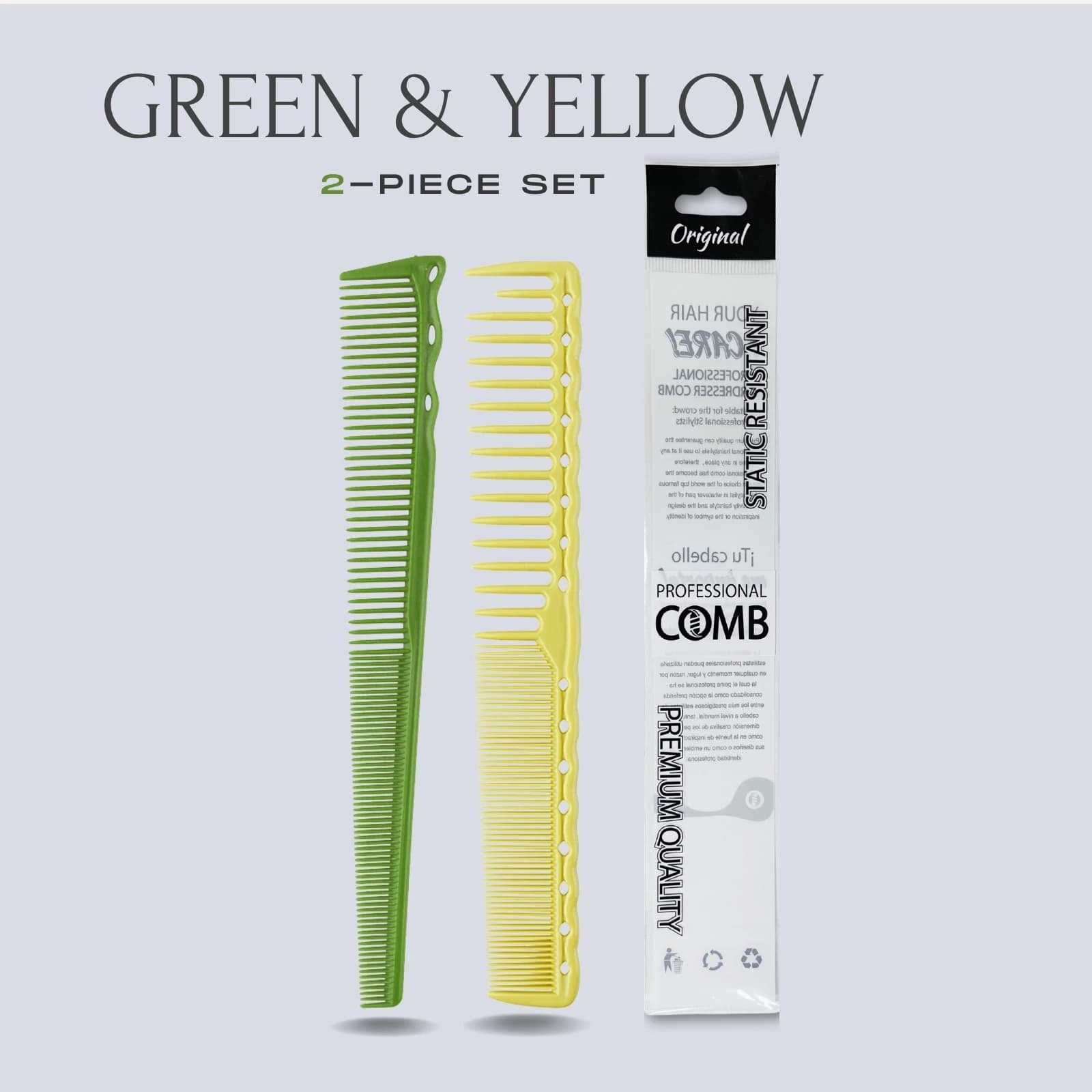 Two professional dense‑tooth barbershop combs — image 7