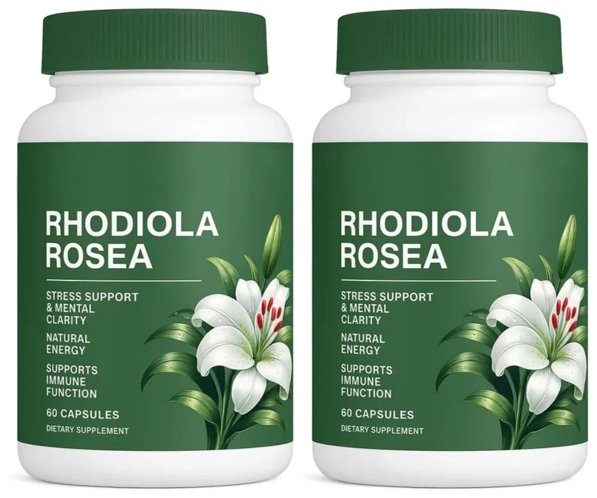 Rhodiola Rosea 500 mg capsules bottle — image 8