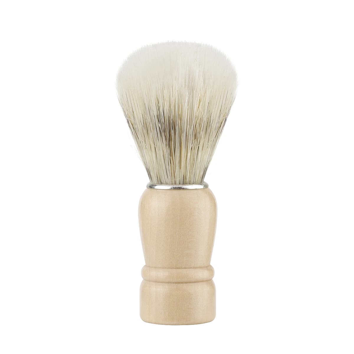 Wooden beard shaving brush with natural bristles — image 7