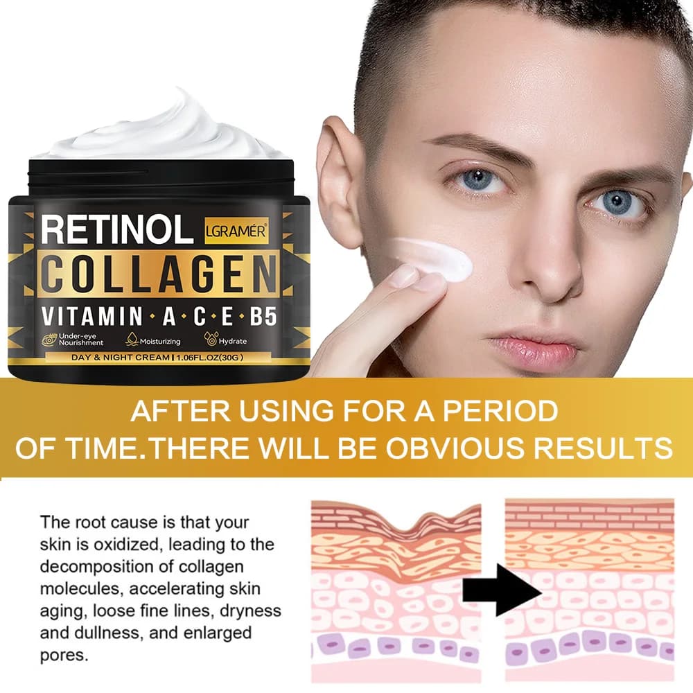 Retinol collagen face cream for men — image 3