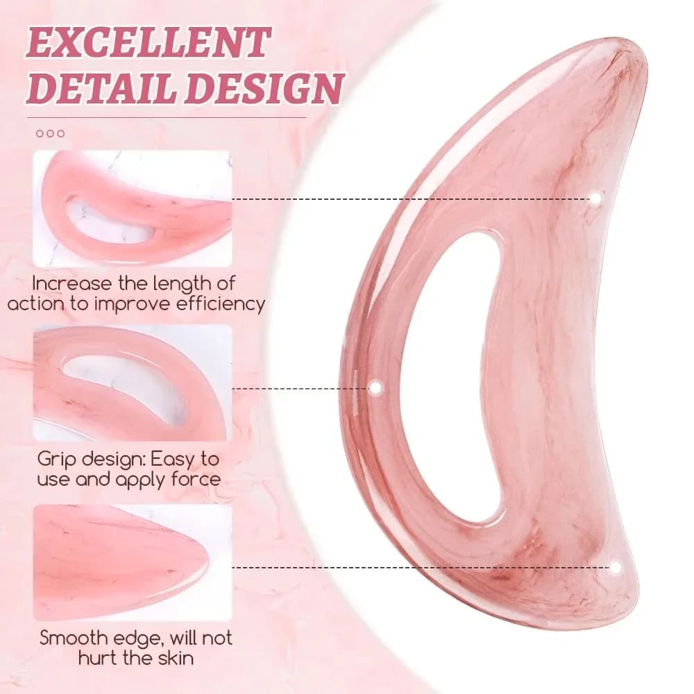 gua sha stone massage tool for neck and back — image 3
